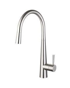 Trisen Jema Brushed Nickel Pull Out Single Lever Kitchen Mixer