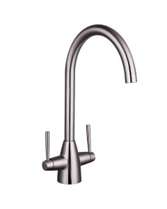 Trisen Roune Brushed Nickel Two Handle Kitchen Mixer