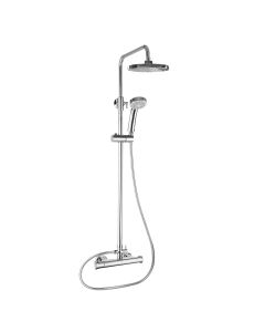 Trisen Harik Chrome 2 Round Exposed Thermostatic Shower Set