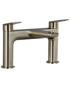 Roveri brushed brass two handle bath filler