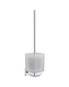 Trisen Chrome Toilet Brush Holder With Glass